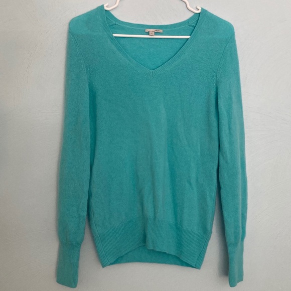 Halogen Sweaters - Turquoise Cashmere Sweater